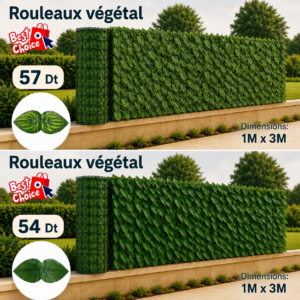 Rouleaux vegetal artificiel ( 864 ) feuilles 2 Modeles